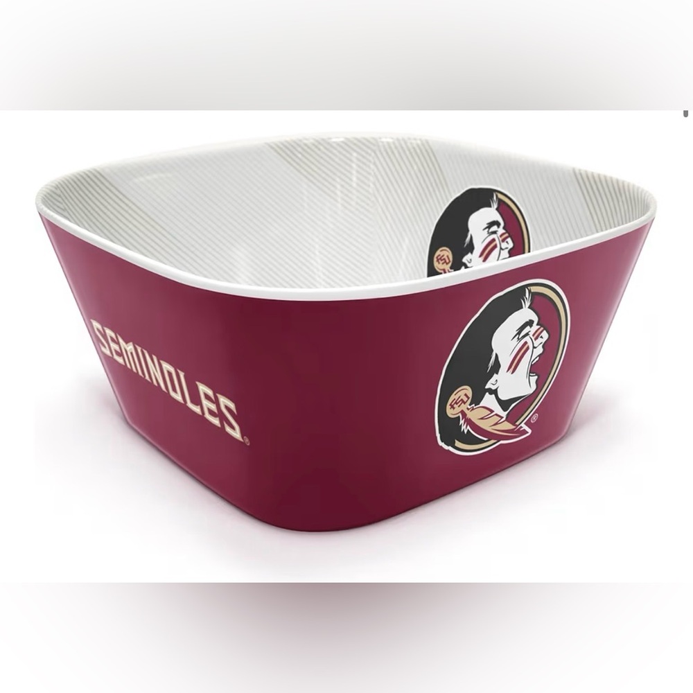 NCAA Florida State Seminoles Serving Bowl:
Melamine Rounded Square, 15-Volume